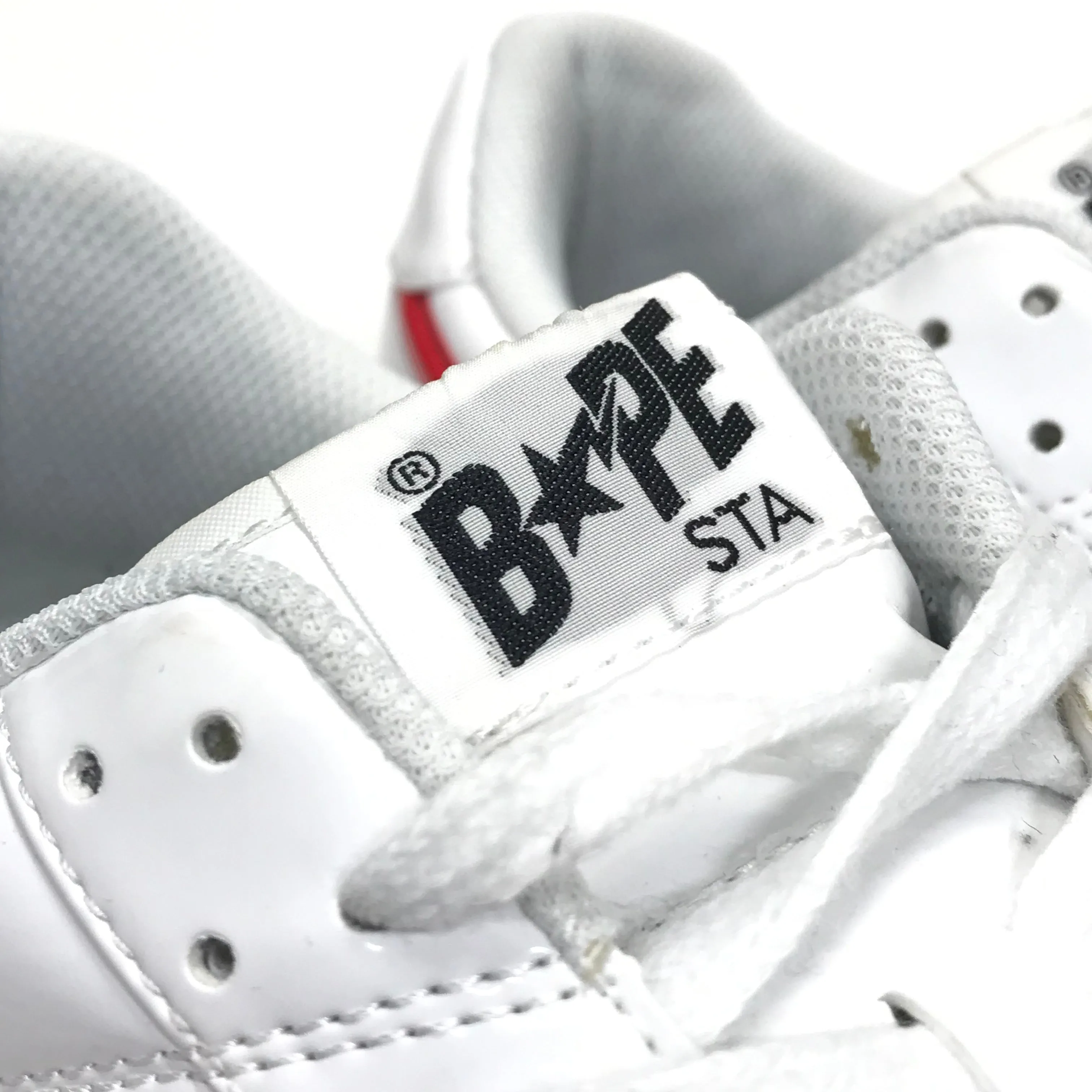 [12] A Bathing Ape Bape Sta Shark Patent Leather M2 White