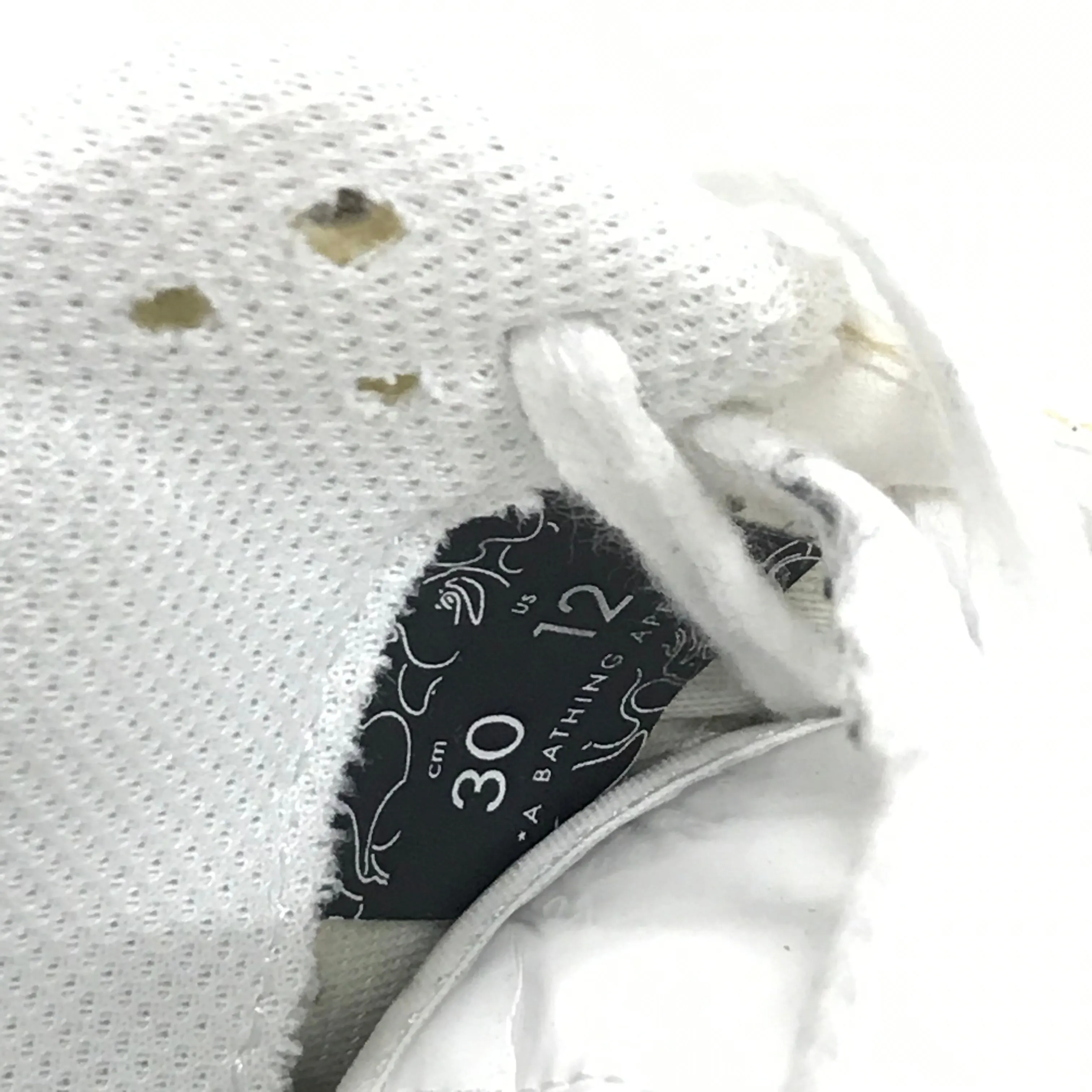 [12] A Bathing Ape Bape Sta Shark Patent Leather M2 White