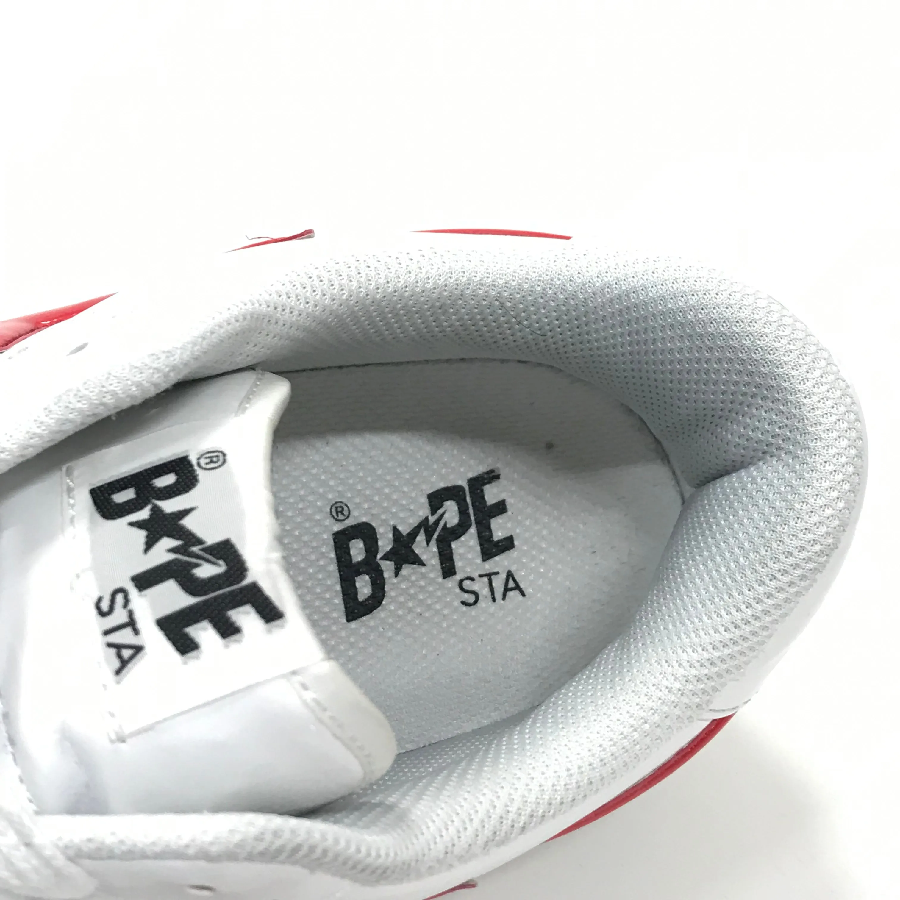 [12] A Bathing Ape Bape Sta Shark Patent Leather M2 White
