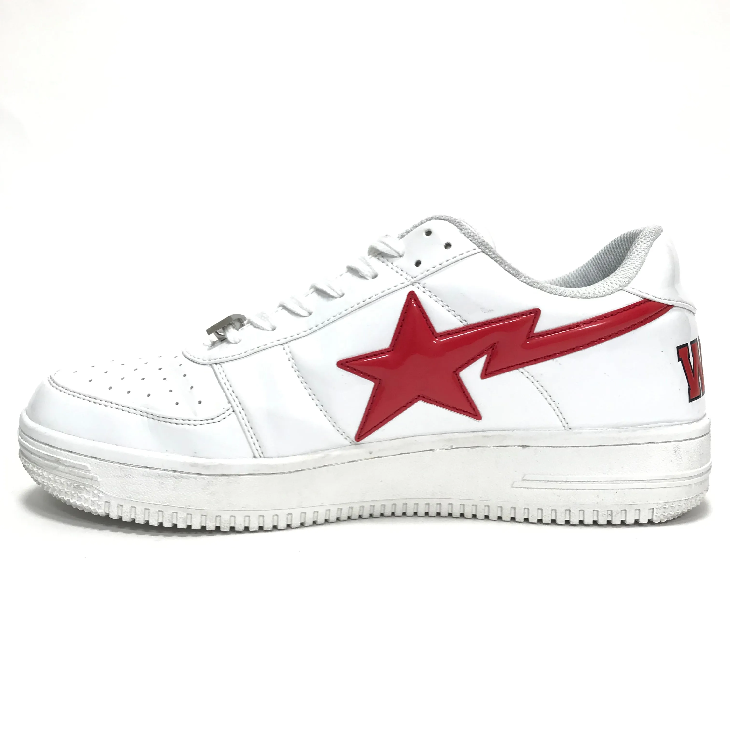 [12] A Bathing Ape Bape Sta Shark Patent Leather M2 White