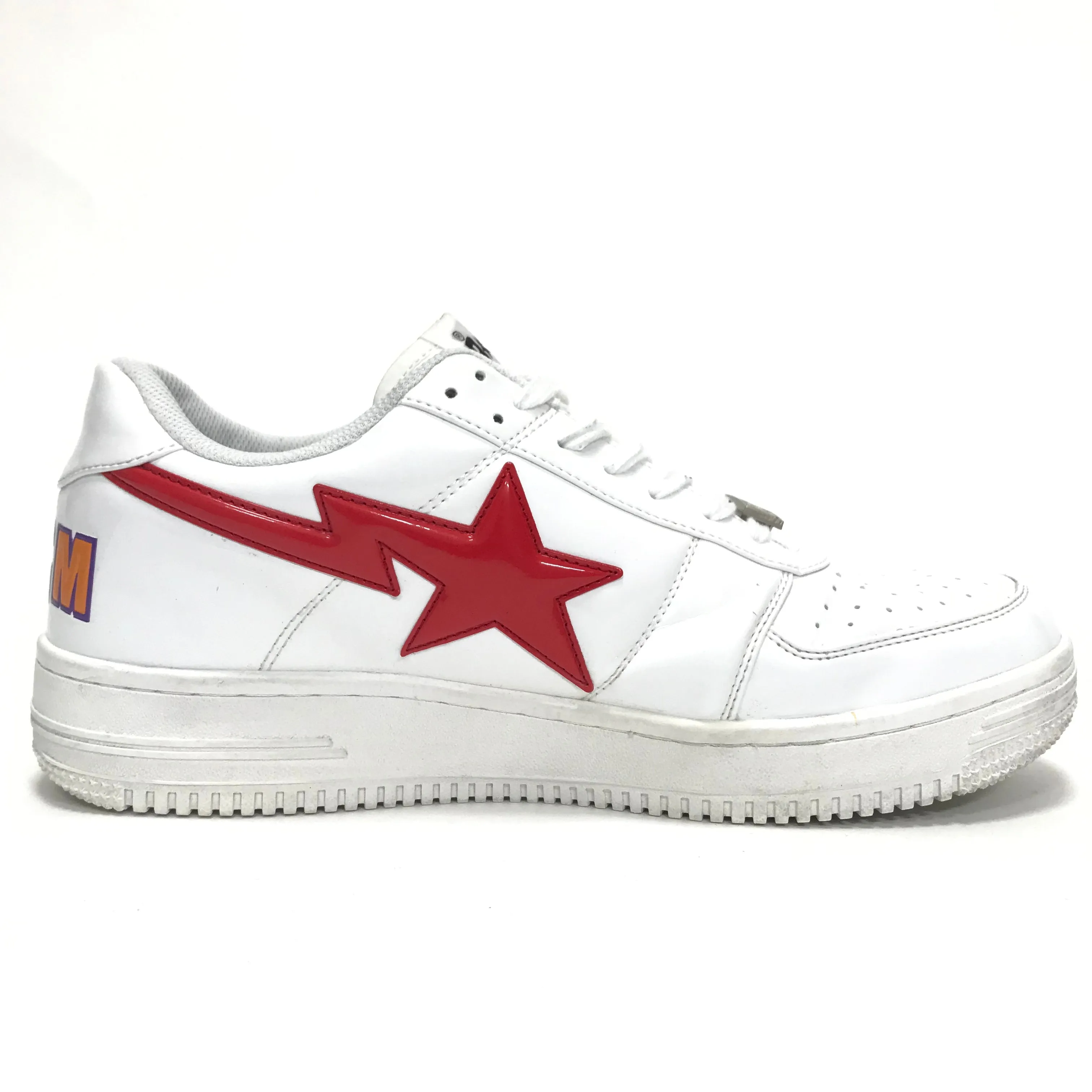 [12] A Bathing Ape Bape Sta Shark Patent Leather M2 White