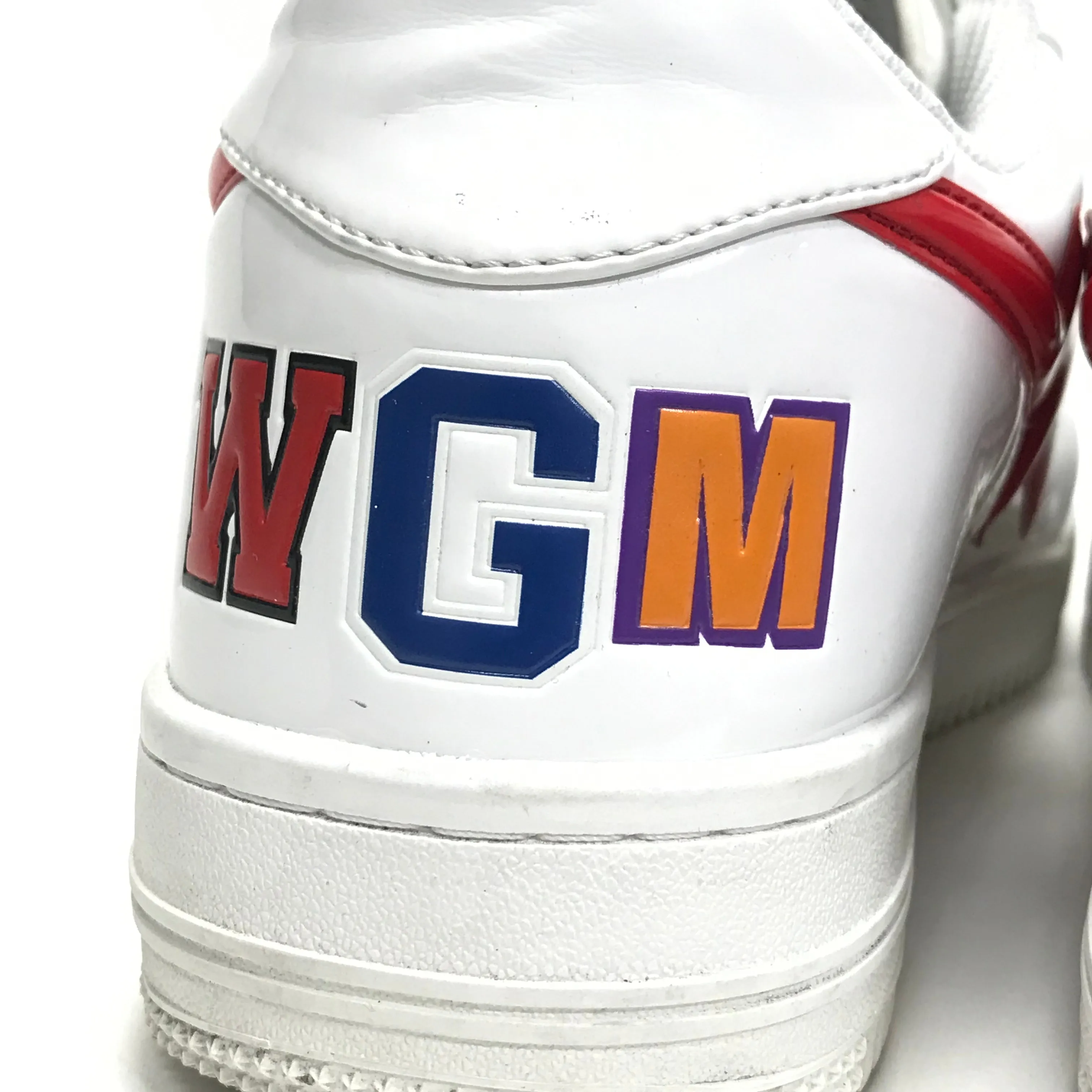 [12] A Bathing Ape Bape Sta Shark Patent Leather M2 White