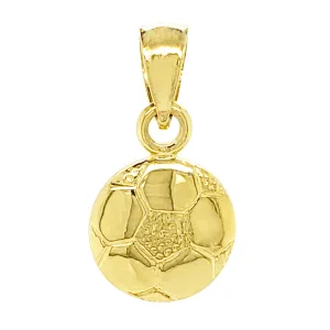 14k Yellow White or Rose Gold Soccer Ball Charm Pendant 2.1 grams