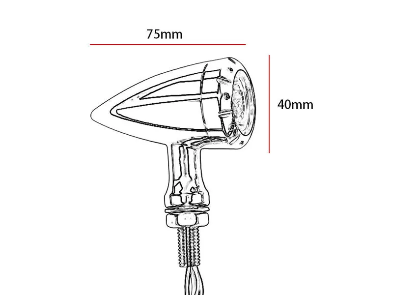 2pcs LED Motorcycle Turn Signal Blinker Indicators Harley Bobber Chopper