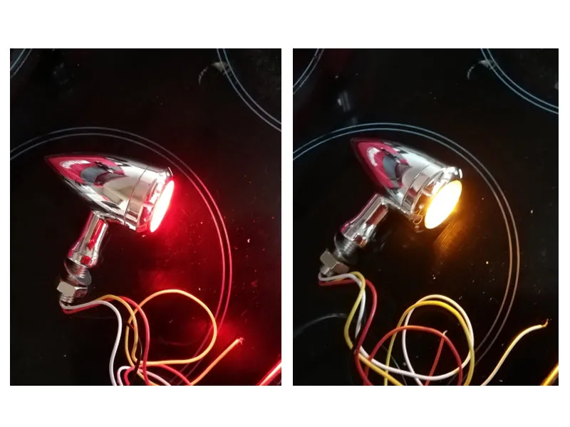 2pcs LED Motorcycle Turn Signal Blinker Indicators Harley Bobber Chopper