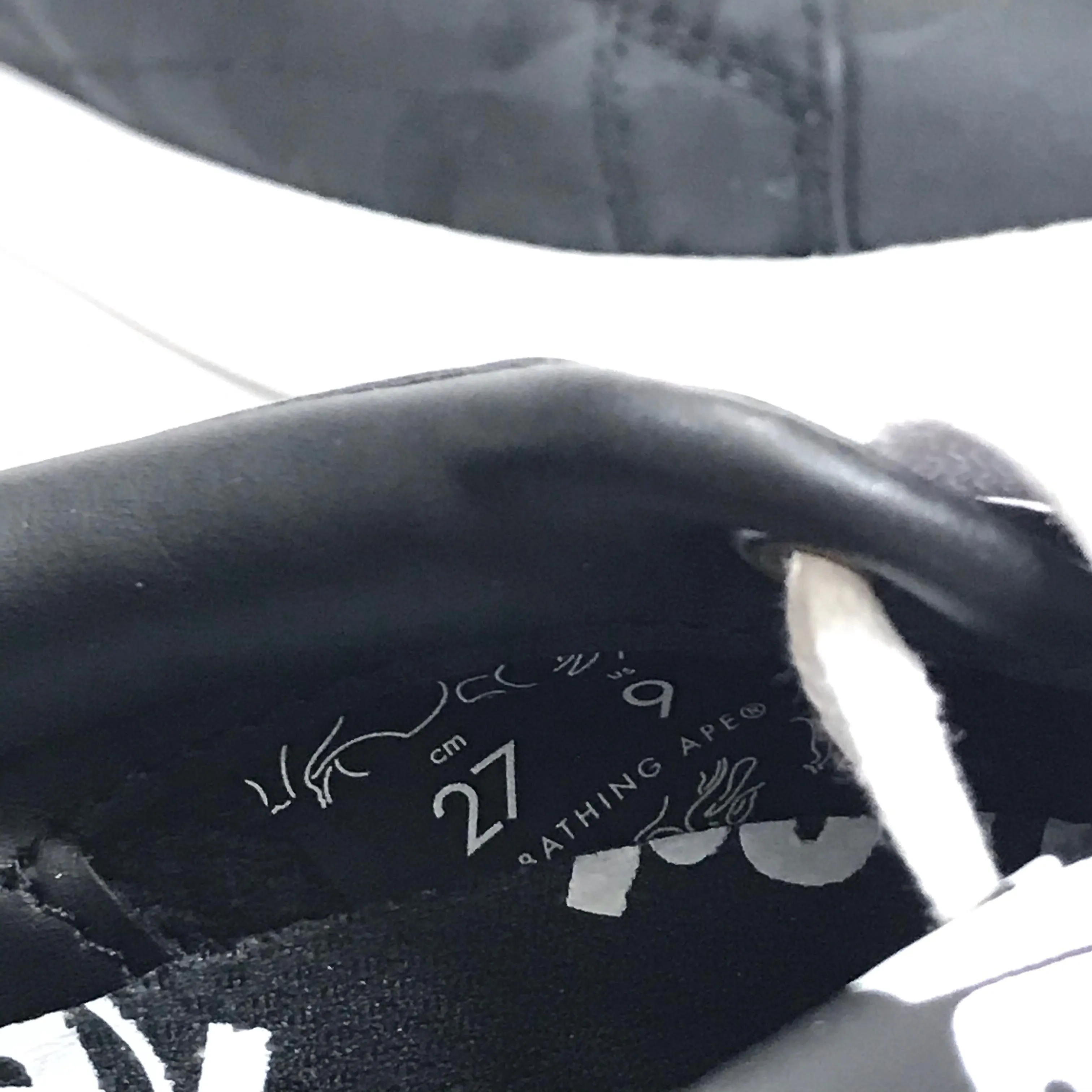 [9] DS! A Bathing Ape Bape Sta Low Black