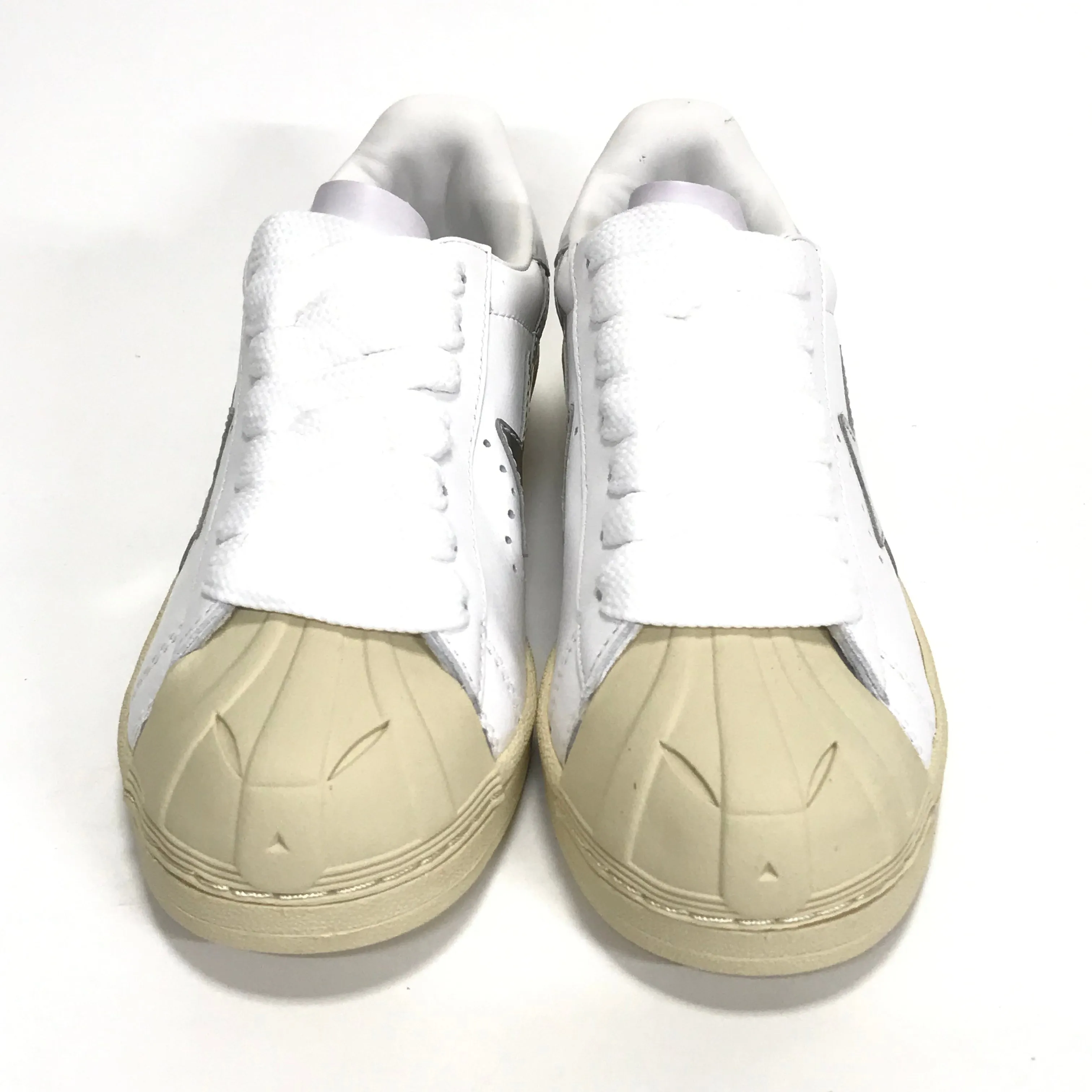 [9] DS! A Bathing Ape Bape Sta Shell Toe White/Silver