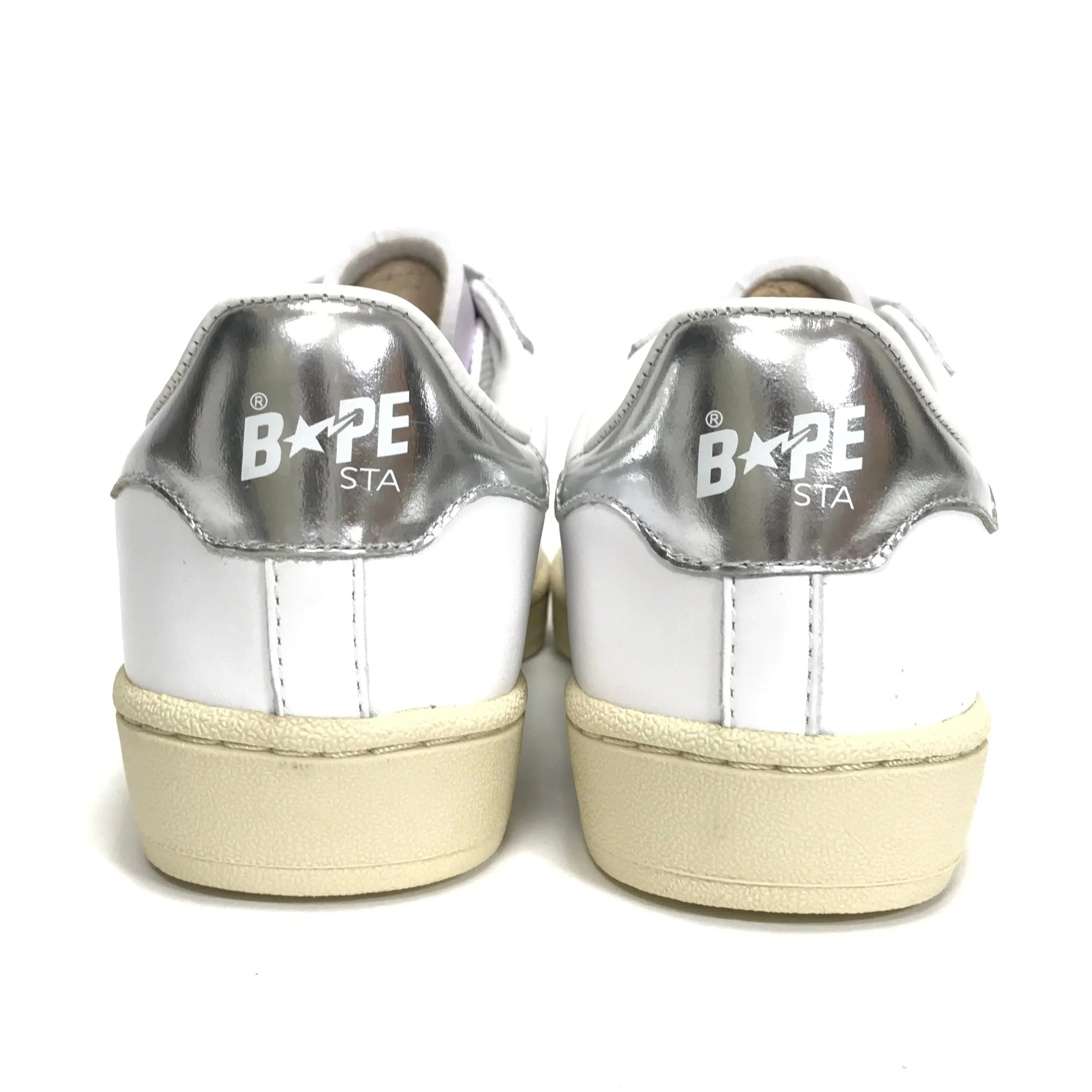 [9] DS! A Bathing Ape Bape Sta Shell Toe White/Silver