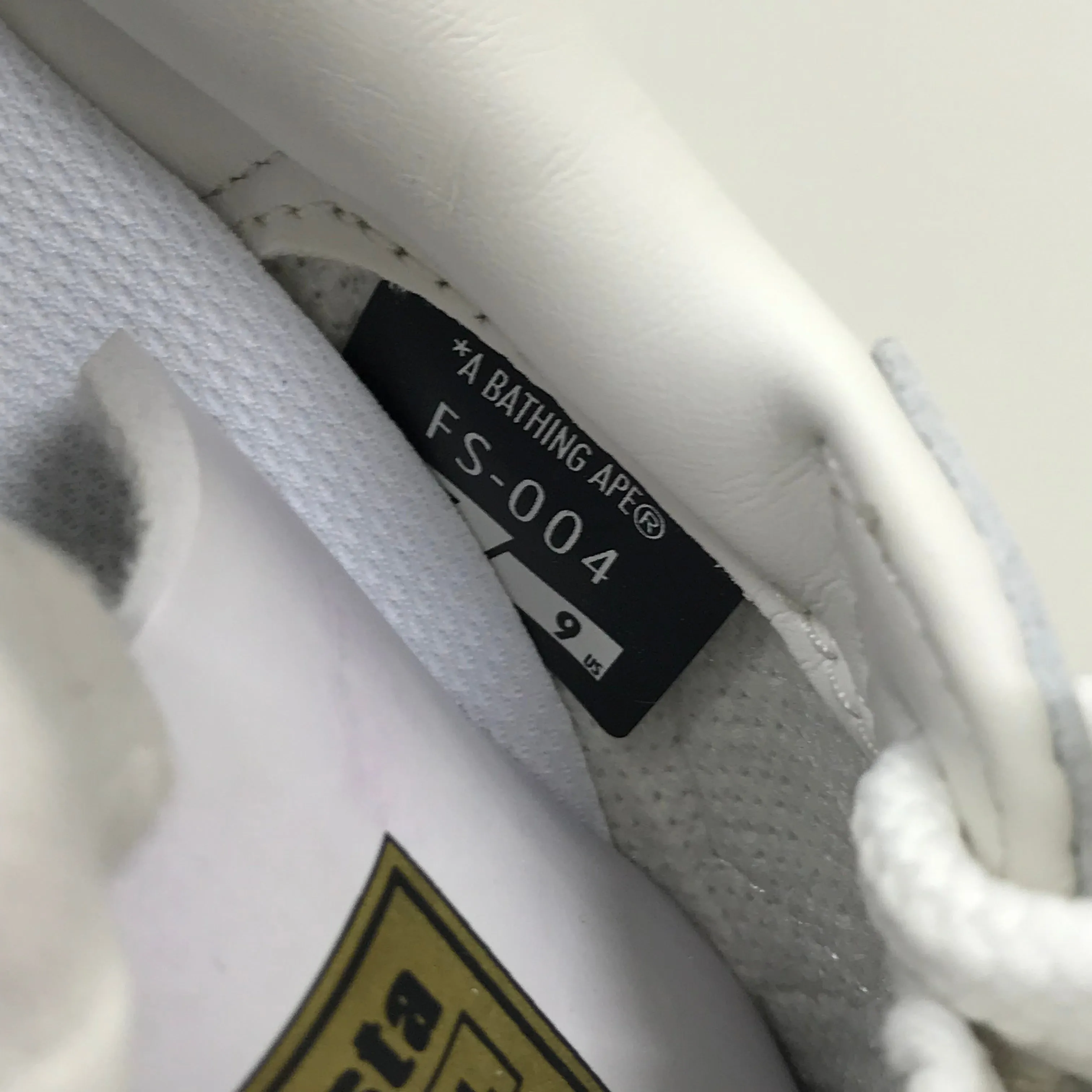 [9] DS! A Bathing Ape Bape Sta Shell Toe White/Silver