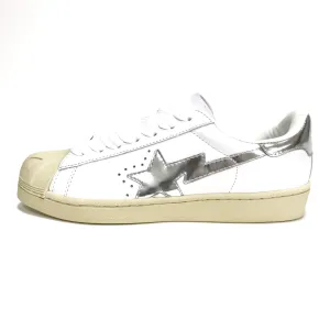 [9] DS! A Bathing Ape Bape Sta Shell Toe White/Silver