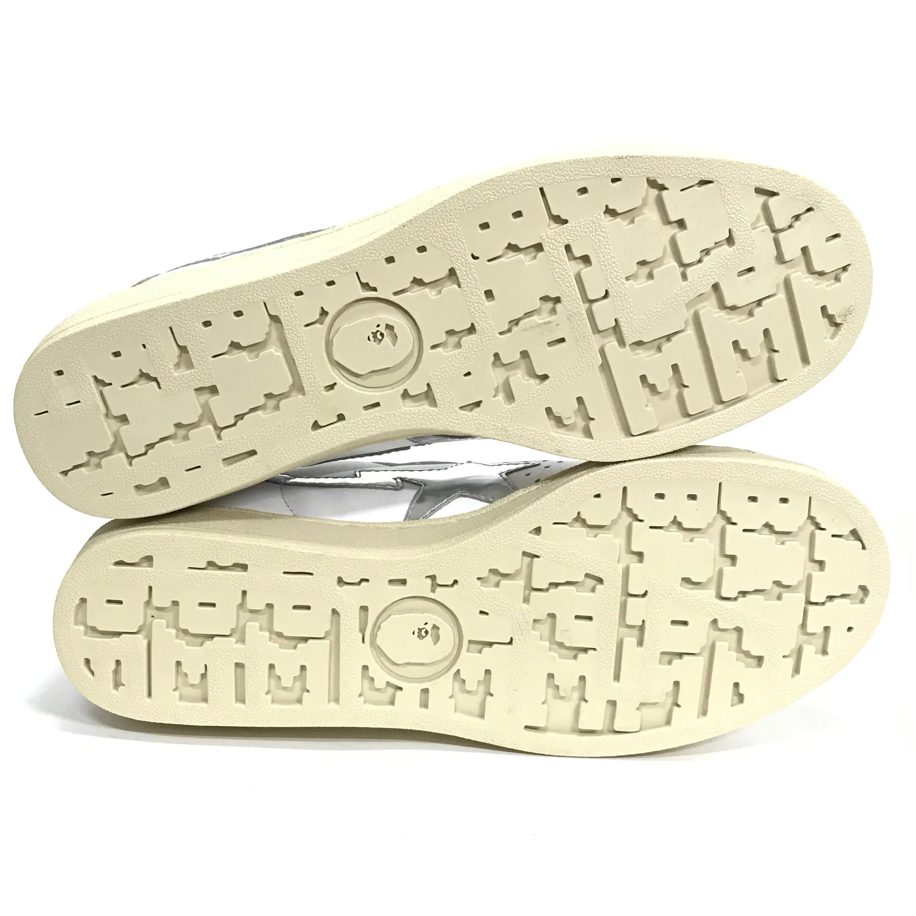 [9] DS! A Bathing Ape Bape Sta Shell Toe White/Silver