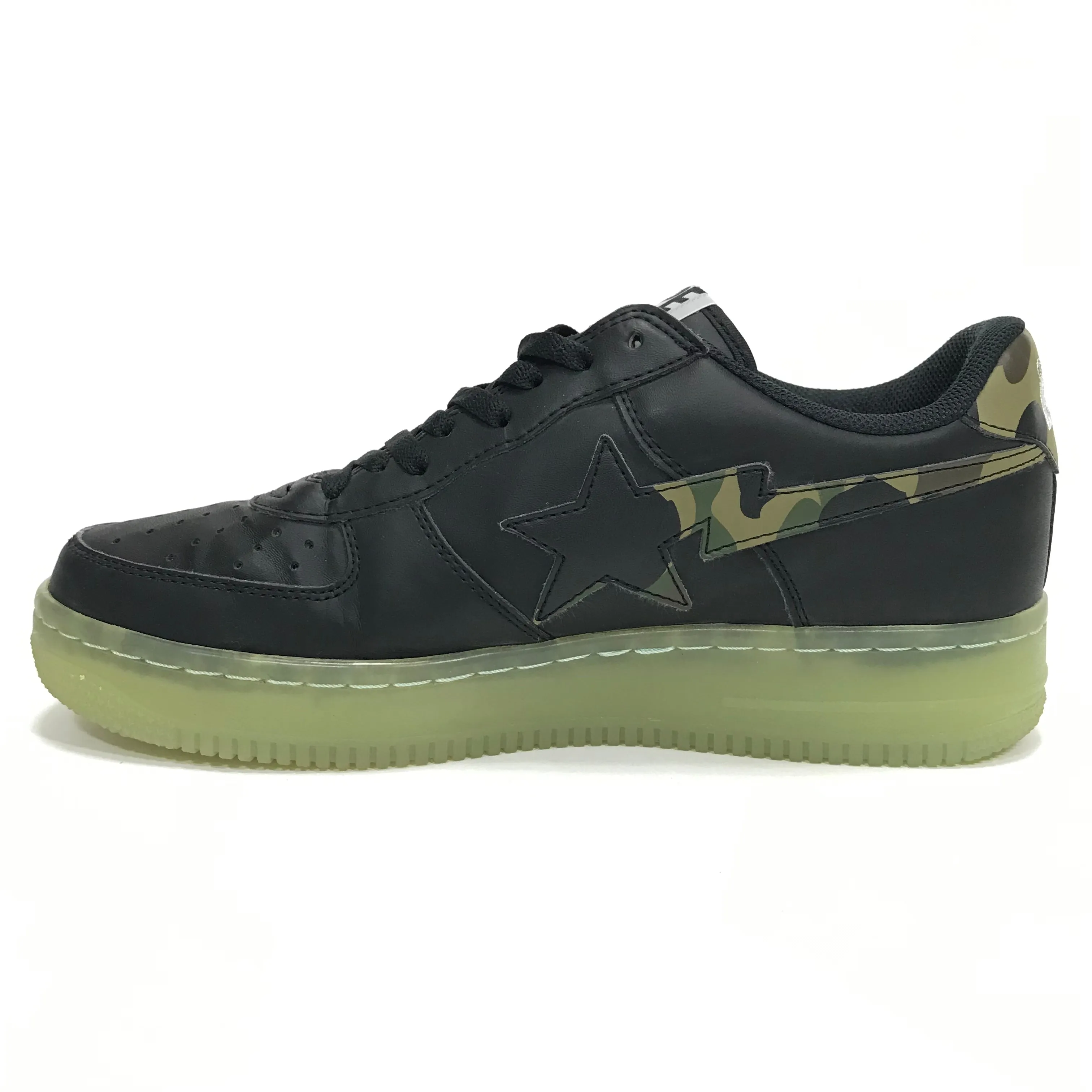 [9.5] A Bathing Ape Bape Sta 1st Camo Glow Sole Shoes