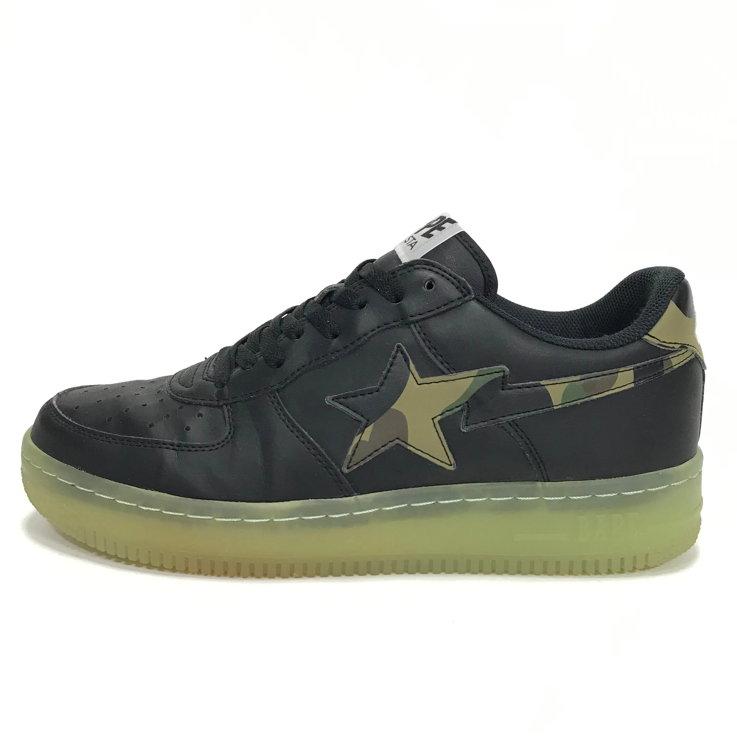 [9.5] A Bathing Ape Bape Sta 1st Camo Glow Sole Shoes