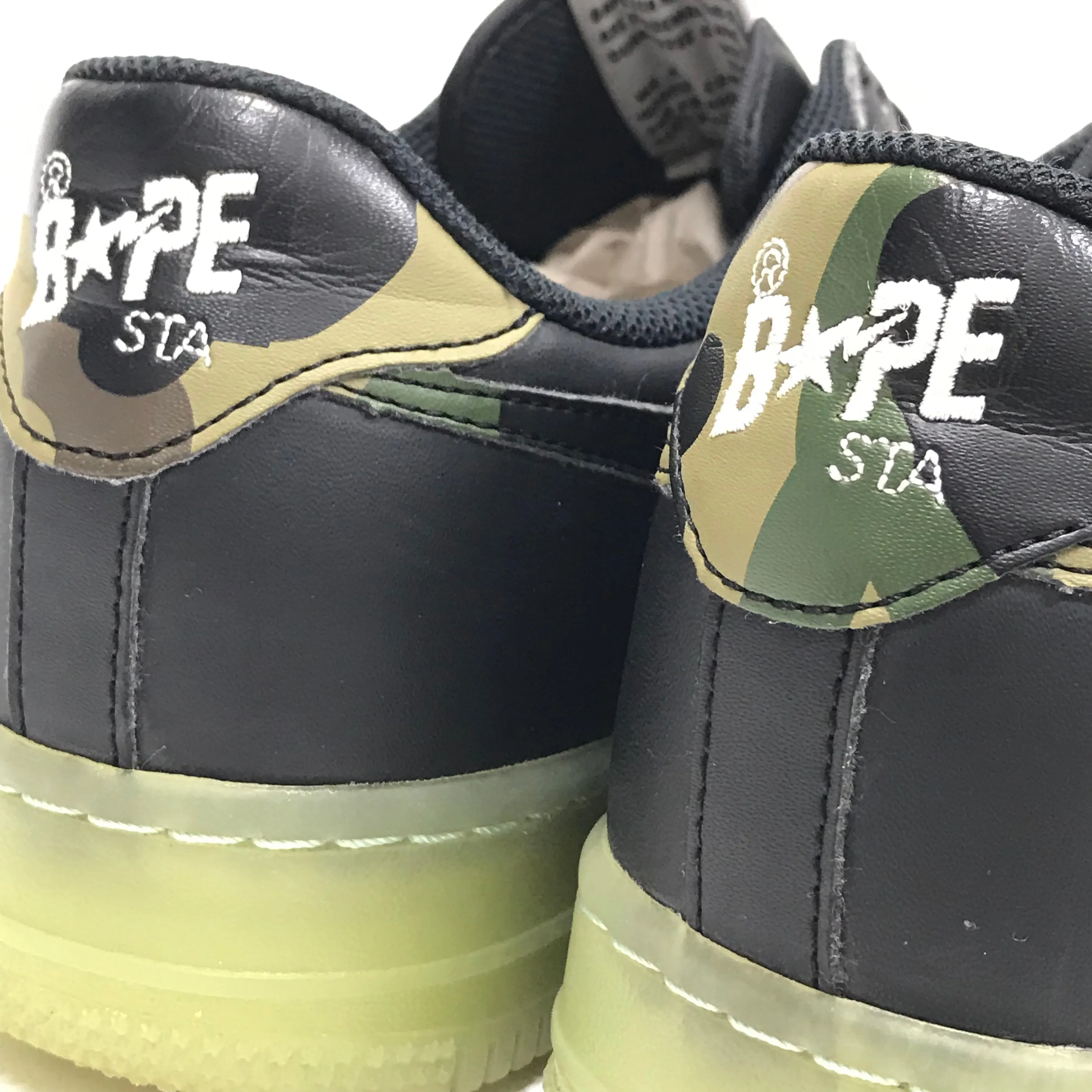 [9.5] A Bathing Ape Bape Sta 1st Camo Glow Sole Shoes