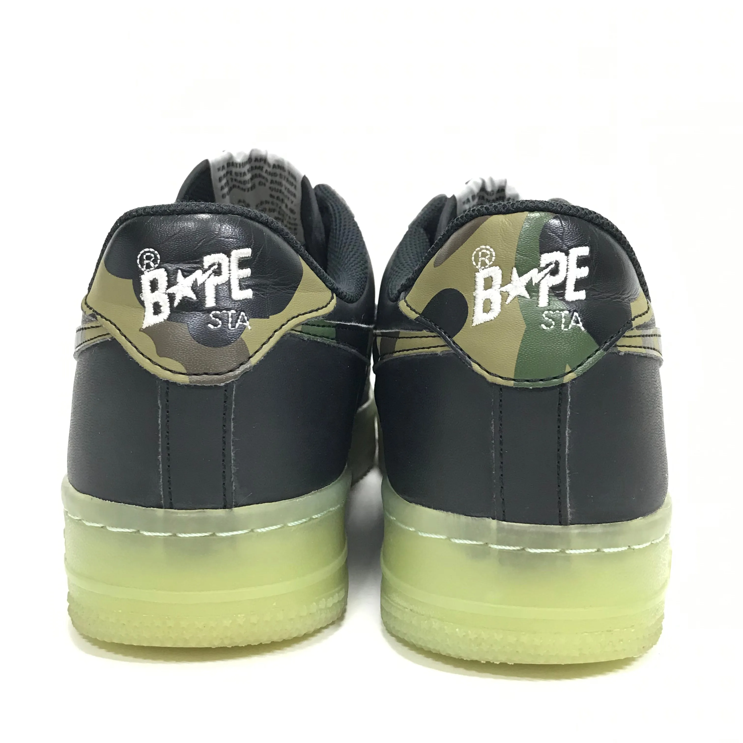 [9.5] A Bathing Ape Bape Sta 1st Camo Glow Sole Shoes