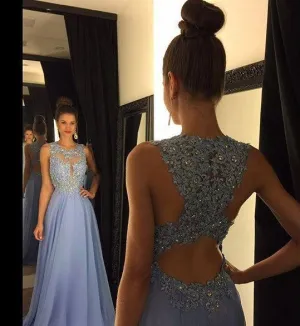 A-Line Prom Dresses,Lace Applique Prom Dress,Evening Dress