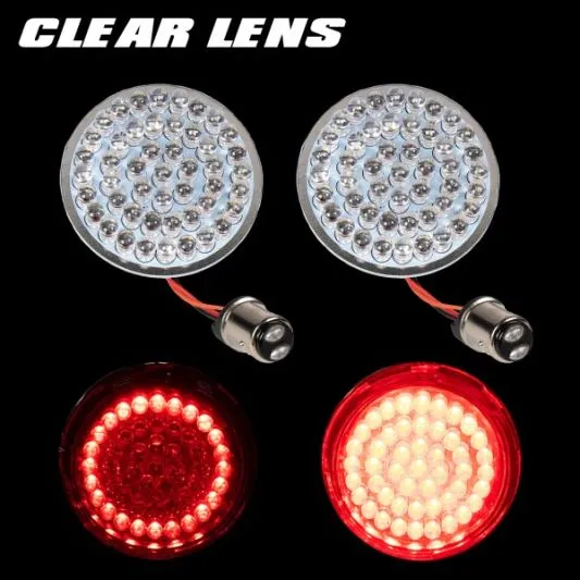 Advanblack Rear "HALO" LED Turn Signals 1157 Base for Harley Tourings Models