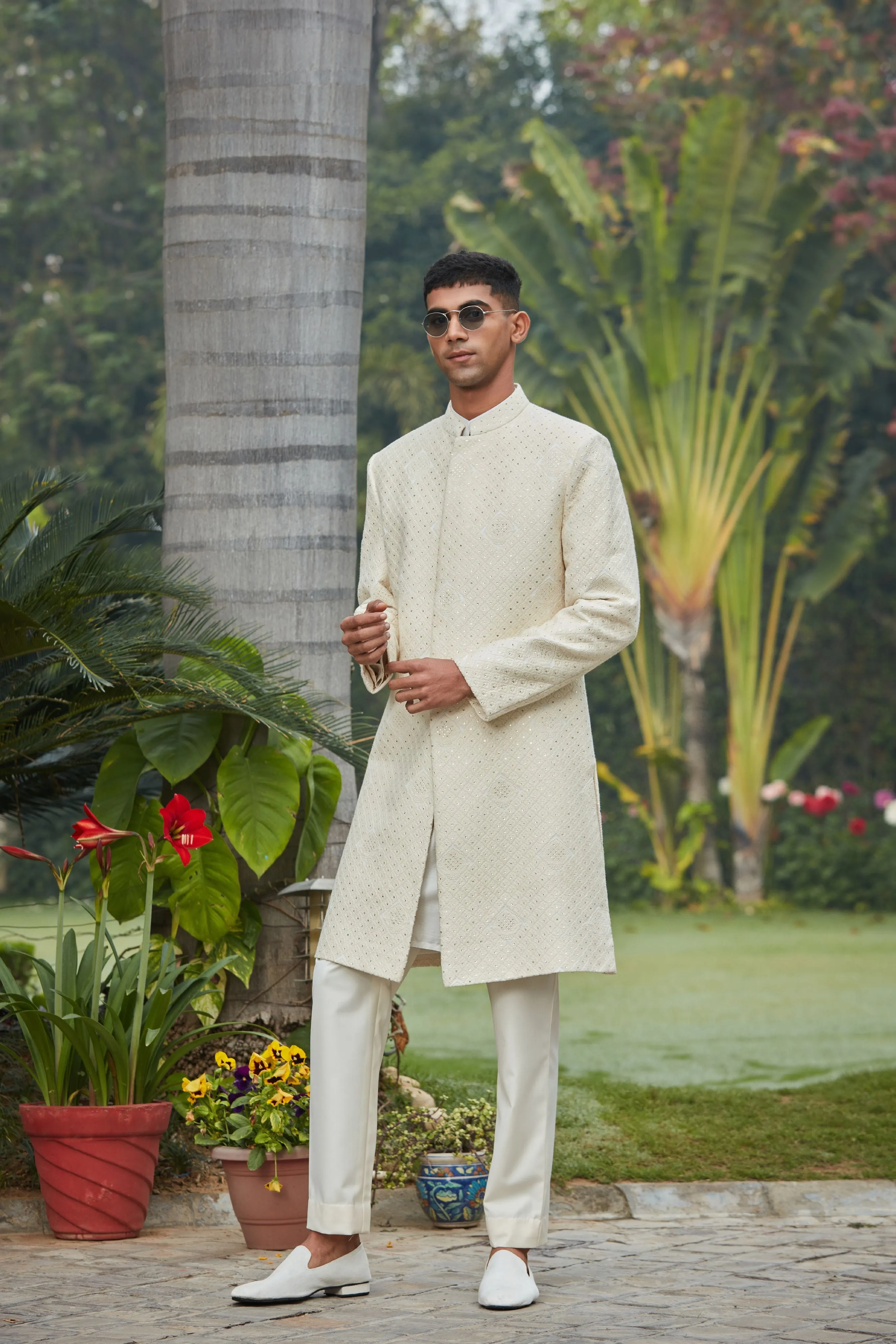 Adyat Achkan Jacket With Kurta Set