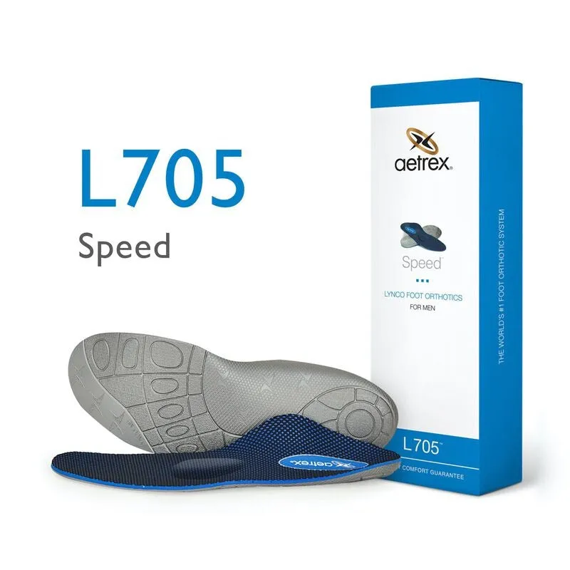 aetrex L705 Men's Speed Orthotics W/ Metatarsal Support (Medium & High Arches)