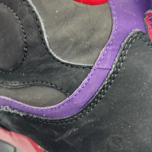 Air Jordan VII ‘Raptors’ Men’s Shoes SZ 13 Black/Gray/Red/Purple
