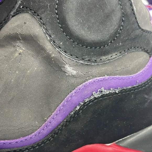 Air Jordan VII ‘Raptors’ Men’s Shoes SZ 13 Black/Gray/Red/Purple