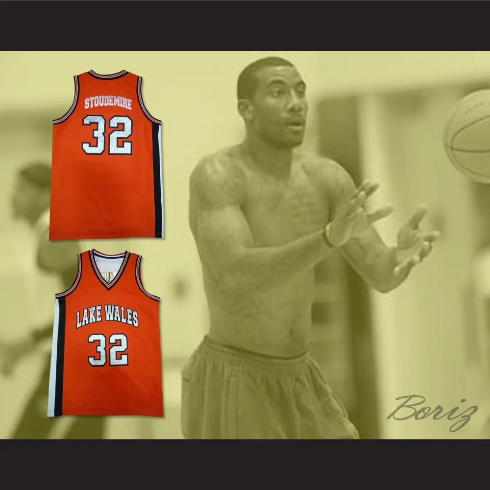 Amar'e Stoudemire 32 Lakes Wales High School Orange Basketball Jersey