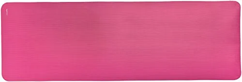 AmazonBasics 1/2-Inch Extra Thick Exercise Mat with Carrying Strap, Pink