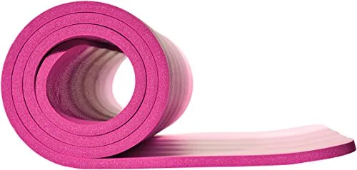 AmazonBasics 1/2-Inch Extra Thick Exercise Mat with Carrying Strap, Pink