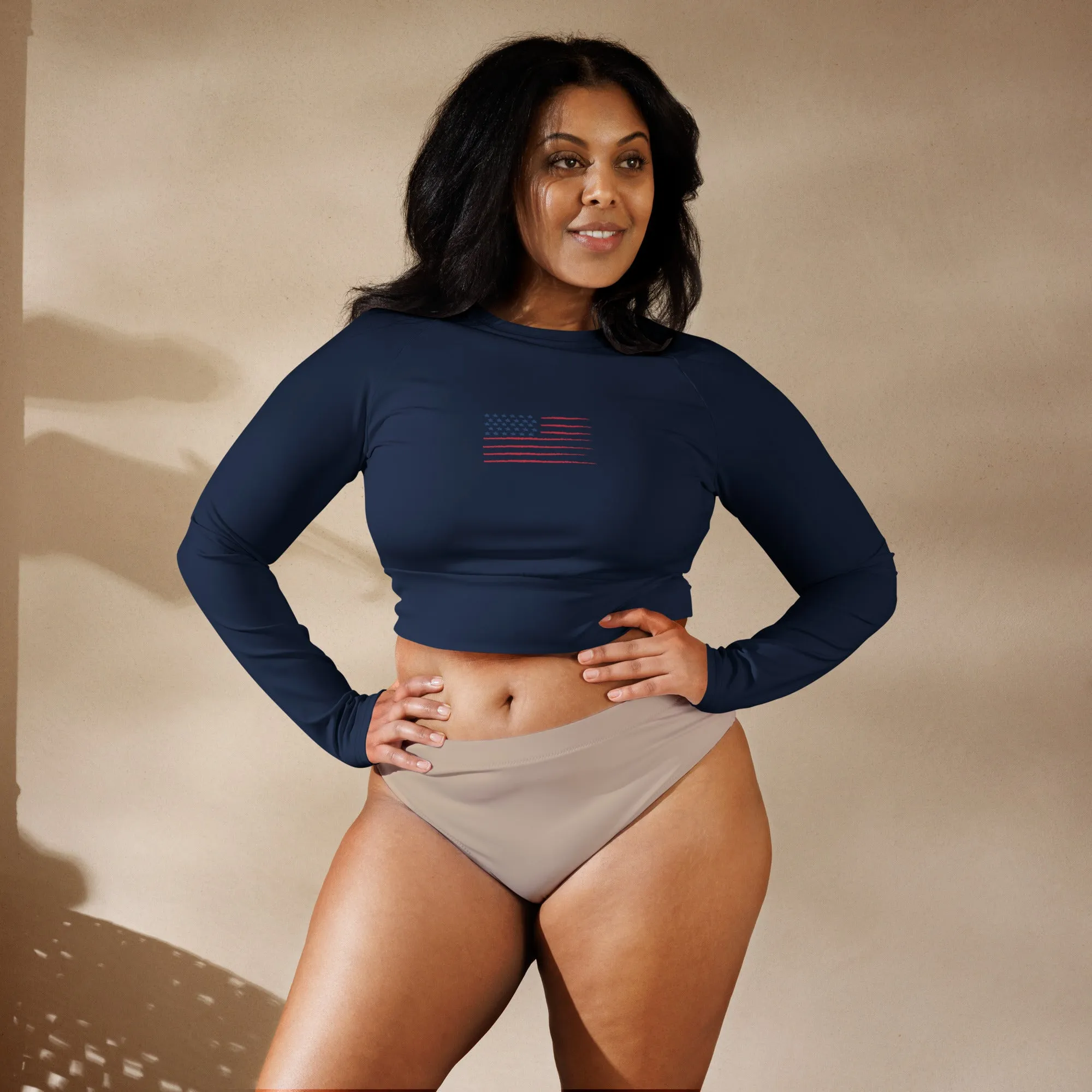 Andre Republic Long-Sleeve Crop Top