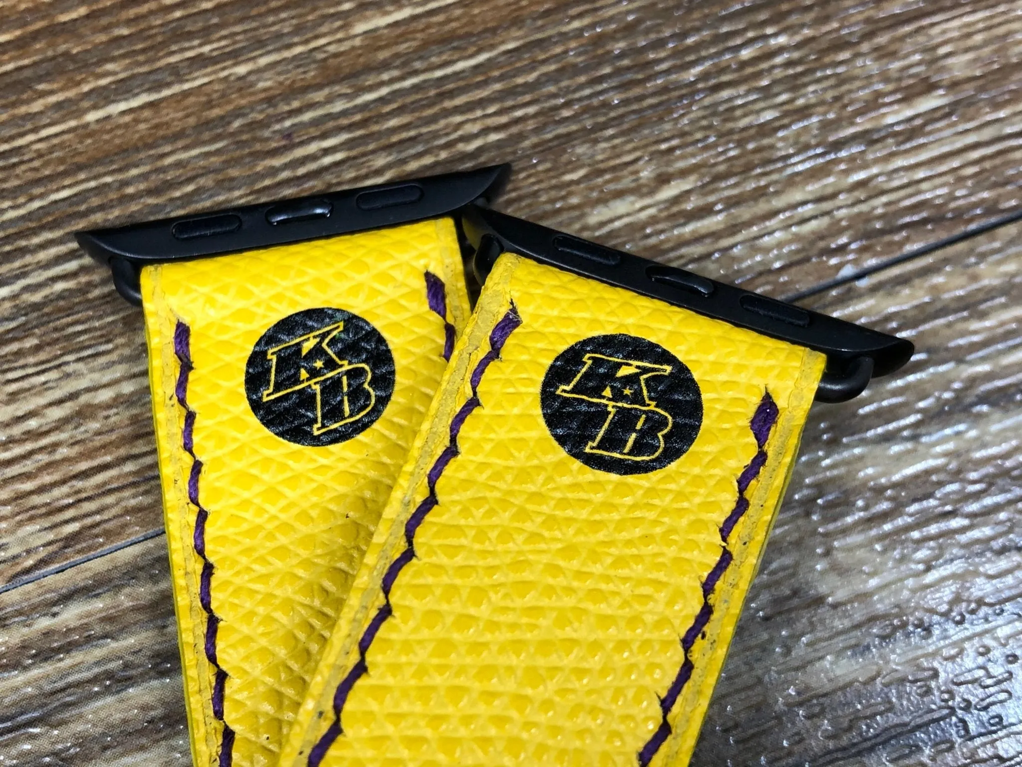 Apple Watch Bands Series 6, Kobe Bryant logo Apple Watch Straps 44mm, 40mm, Lakers, Yellow Apple Watch Bands Aluminum Blue, iWatch Band Replacement