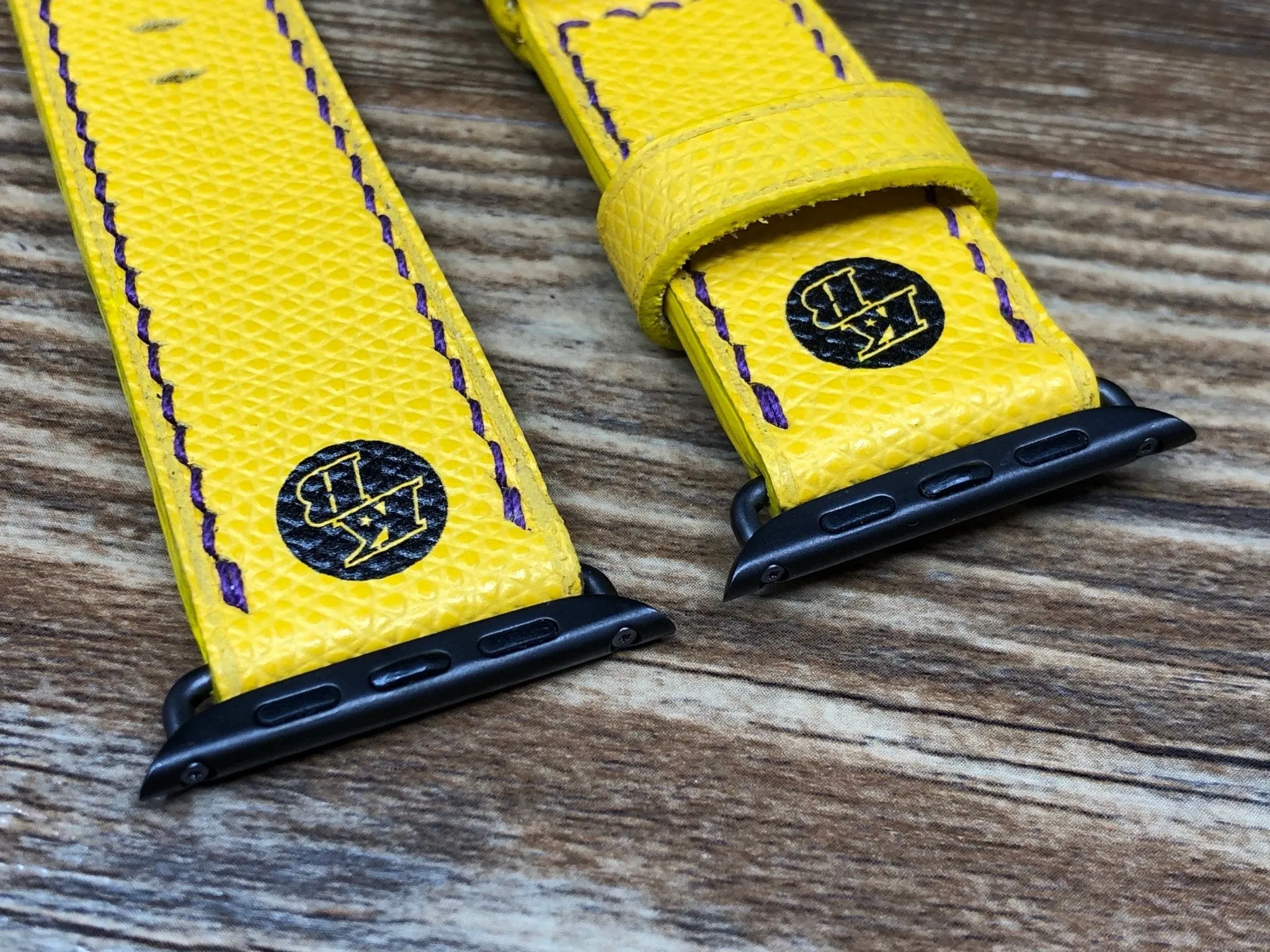 Apple Watch Bands Series 6, Kobe Bryant logo Apple Watch Straps 44mm, 40mm, Lakers, Yellow Apple Watch Bands Aluminum Blue, iWatch Band Replacement