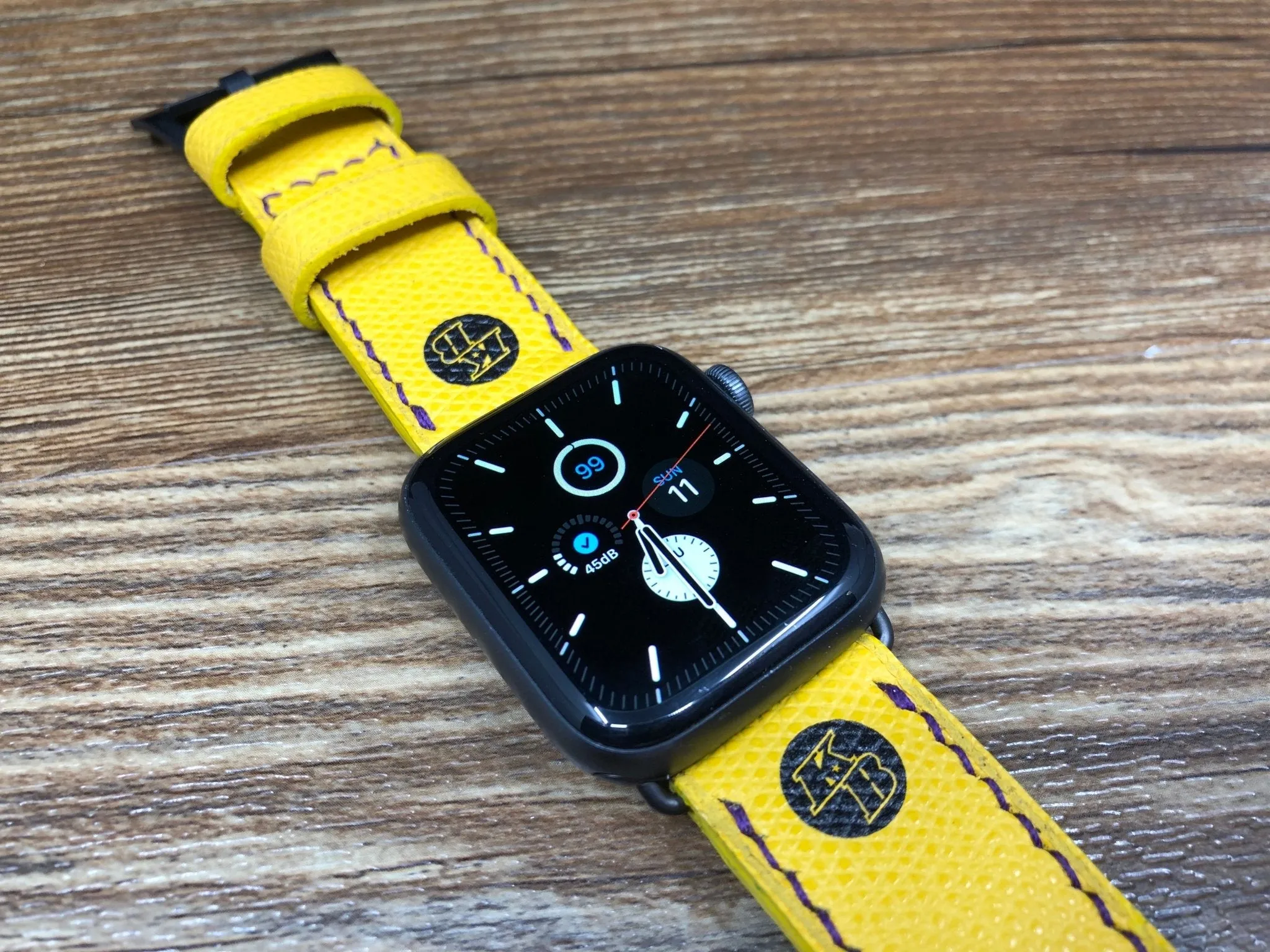 Apple Watch Bands Series 6, Kobe Bryant logo Apple Watch Straps 44mm, 40mm, Lakers, Yellow Apple Watch Bands Aluminum Blue, iWatch Band Replacement