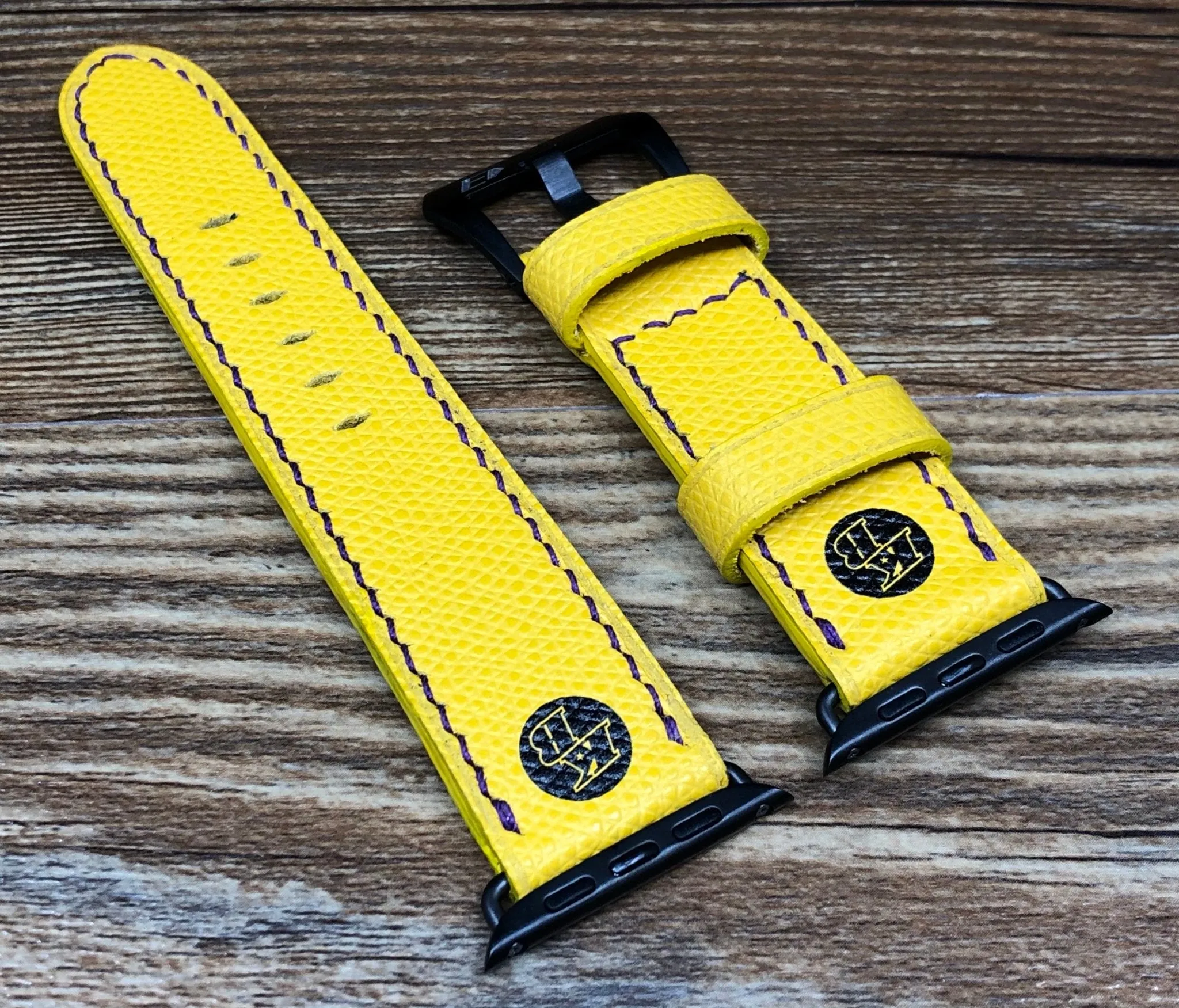 Apple Watch Bands Series 6, Kobe Bryant logo Apple Watch Straps 44mm, 40mm, Lakers, Yellow Apple Watch Bands Aluminum Blue, iWatch Band Replacement