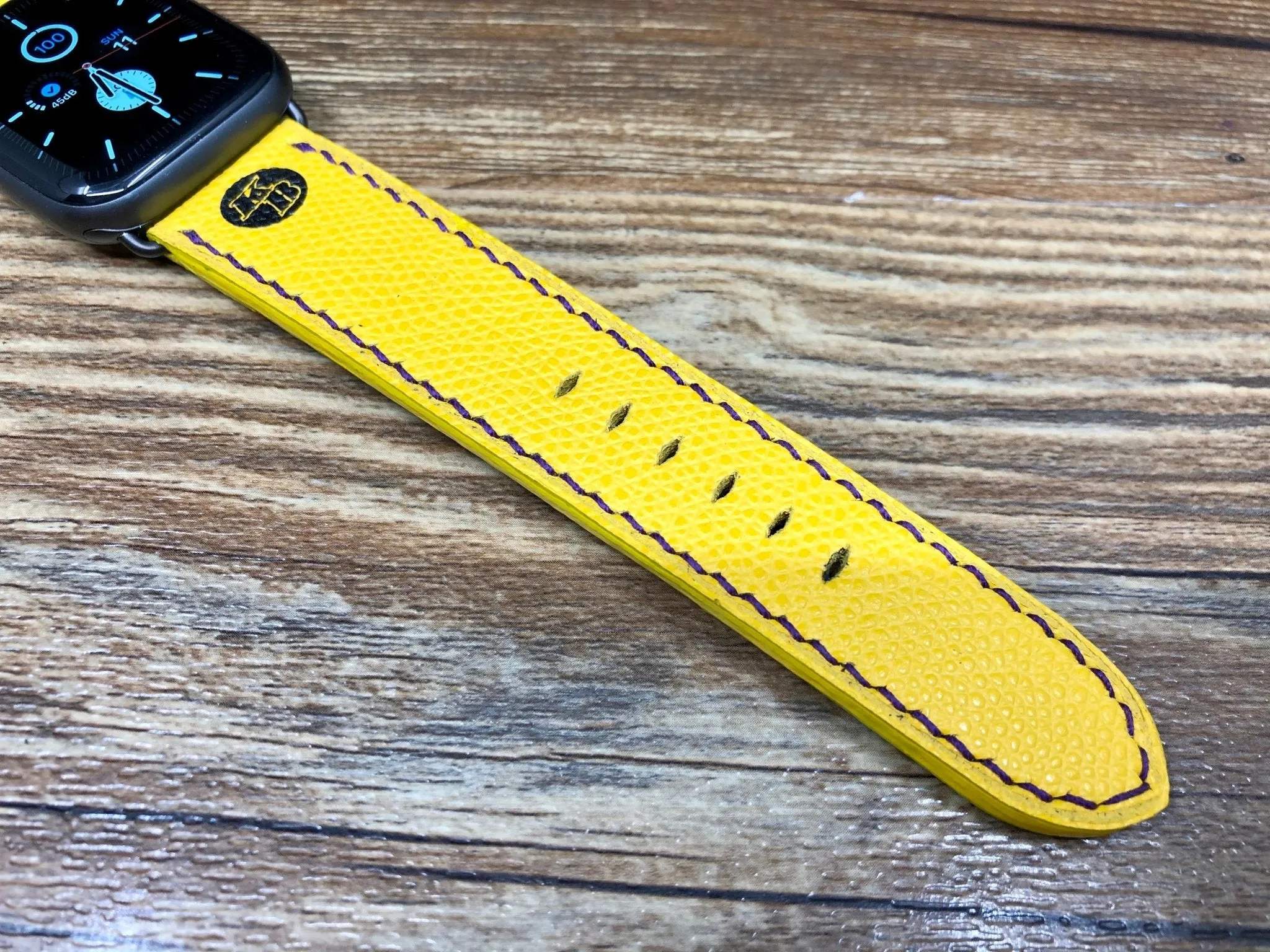 Apple Watch Bands Series 6, Kobe Bryant logo Apple Watch Straps 44mm, 40mm, Lakers, Yellow Apple Watch Bands Aluminum Blue, iWatch Band Replacement