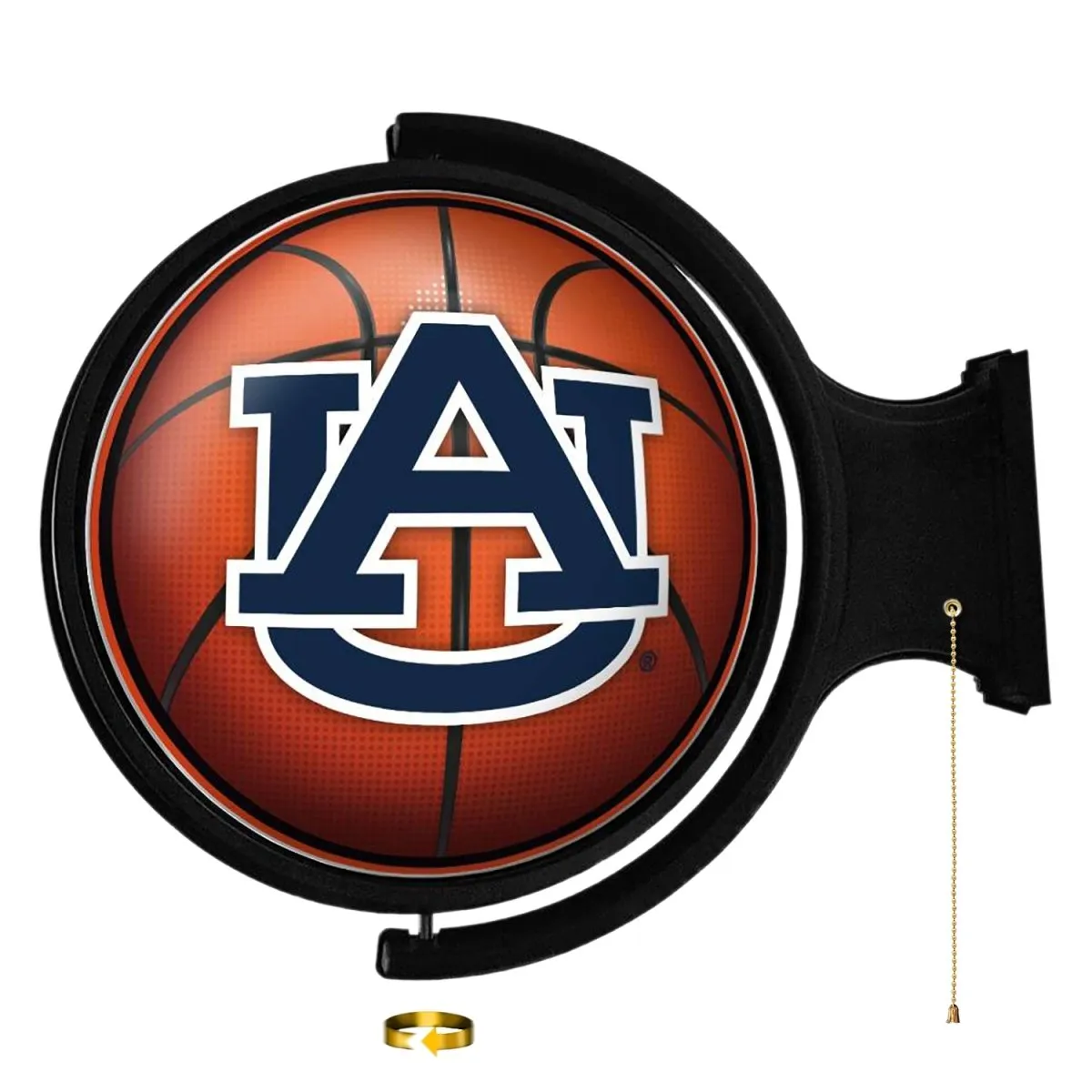 Auburn Tigers: Basketball - Original Round Rotating Lighted Wall Sign