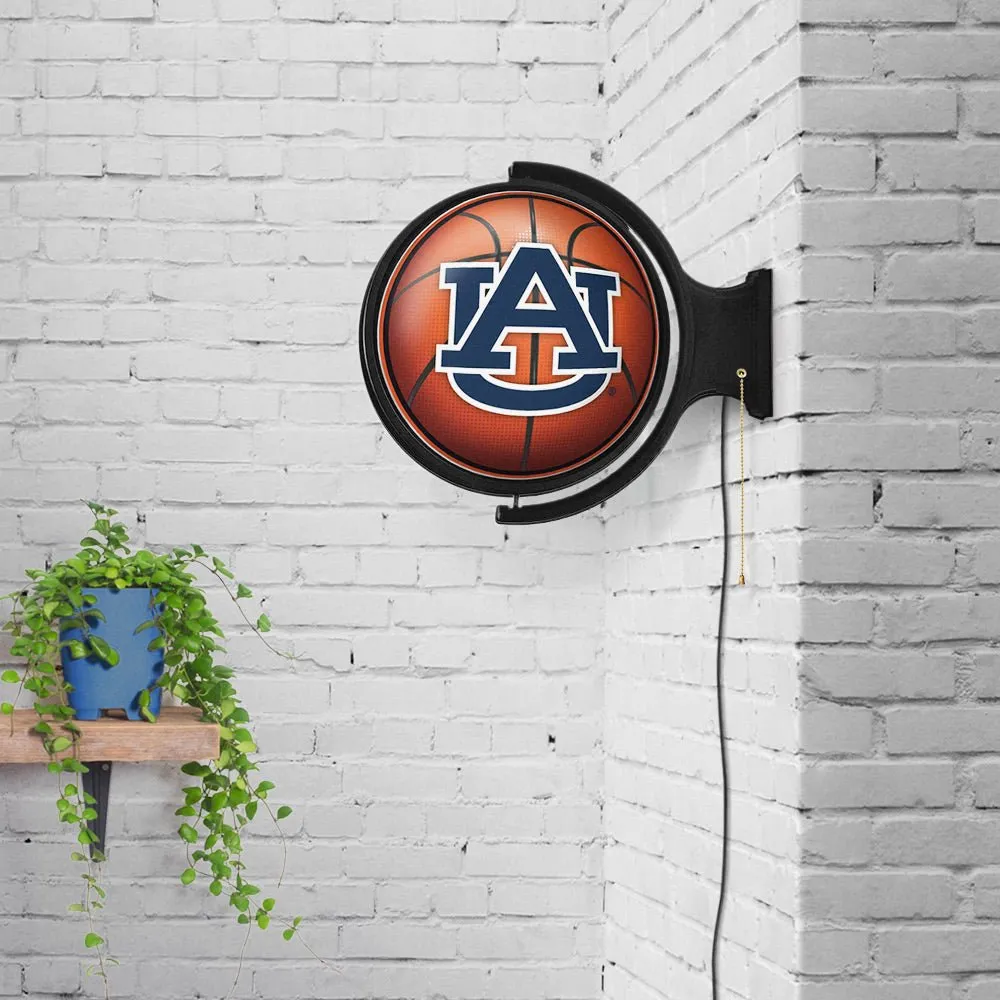 Auburn Tigers: Basketball - Original Round Rotating Lighted Wall Sign