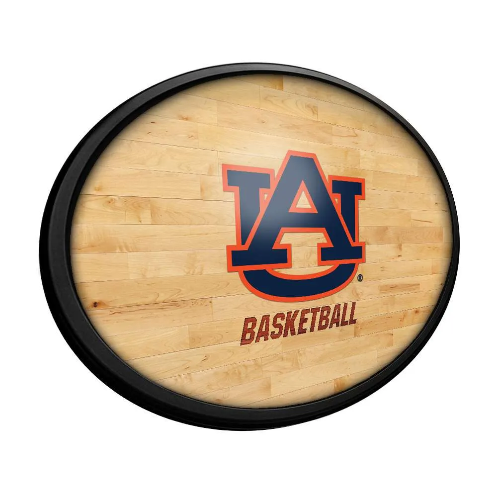 Auburn Tigers: Hardwood - Oval Slimline Lighted Wall Sign