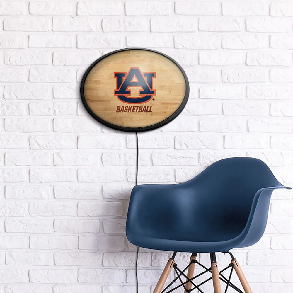 Auburn Tigers: Hardwood - Oval Slimline Lighted Wall Sign