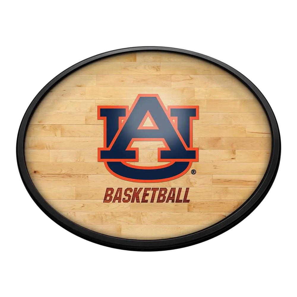 Auburn Tigers: Hardwood - Oval Slimline Lighted Wall Sign