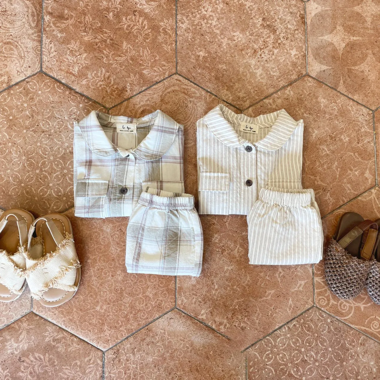 Baby Summer Shirt and Bottom Set - Stripe Set