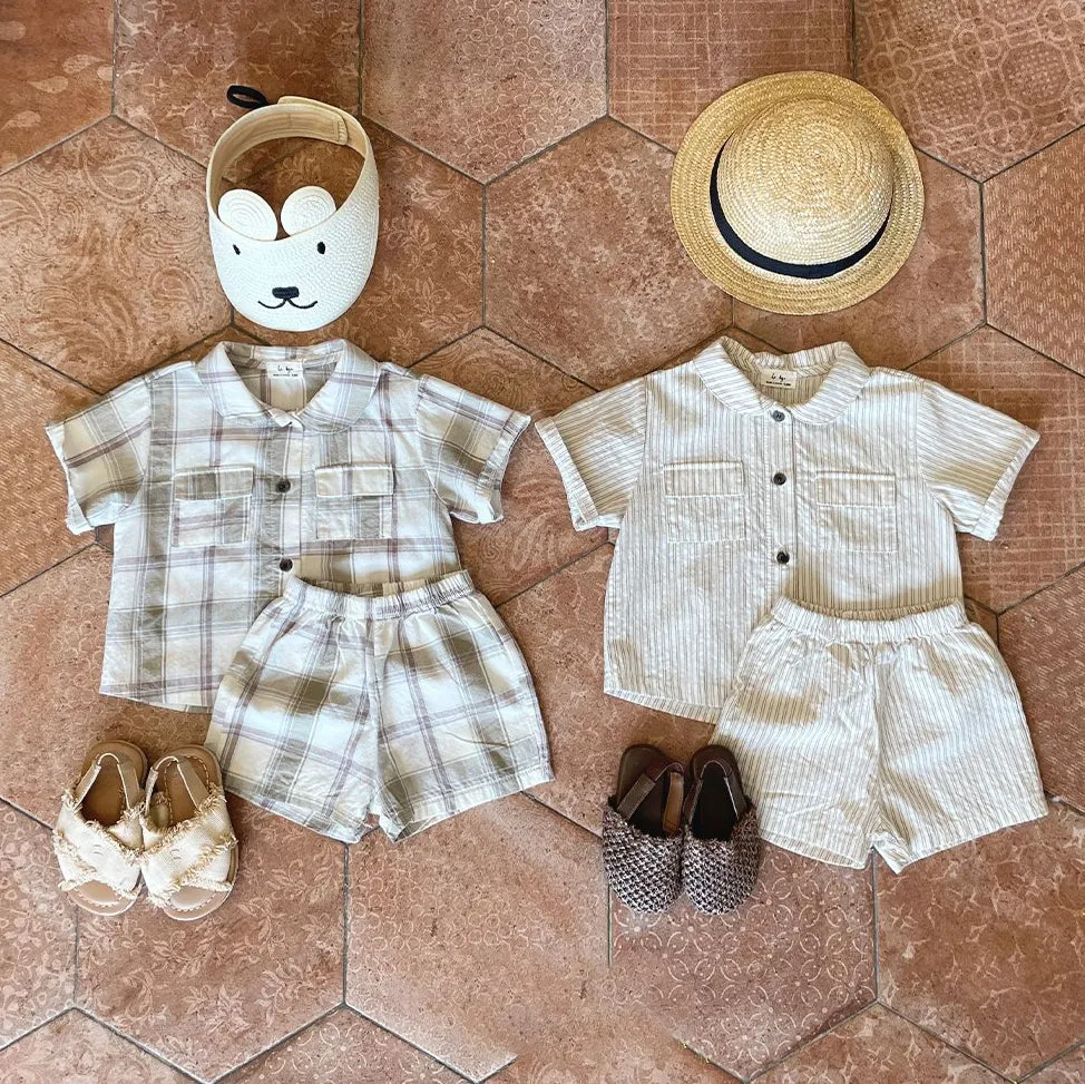 Baby Summer Shirt and Bottom Set - Stripe Set