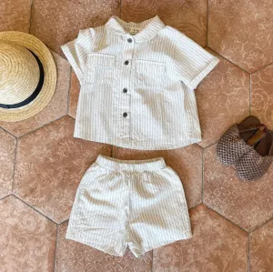 Baby Summer Shirt and Bottom Set - Stripe Set
