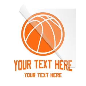 Basketball Custom Text Heat Transfer