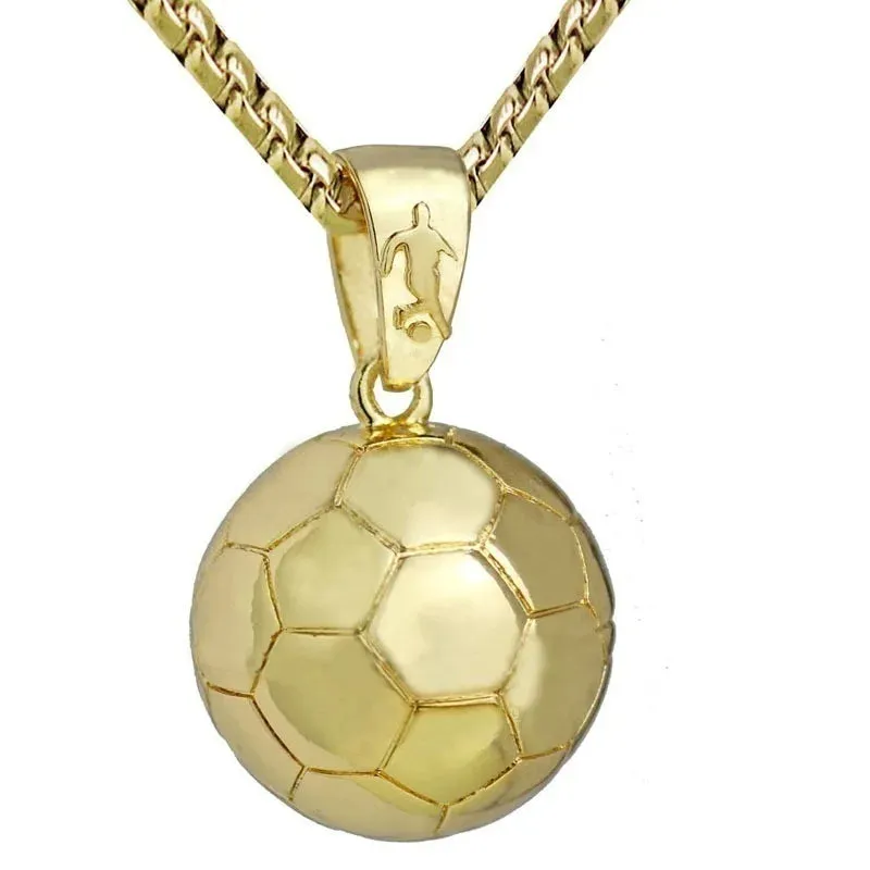 Basketball Football Pendant Necklace - Men's Fashion Jewelry, Two-Tone Metal Pendant for Party Accessories