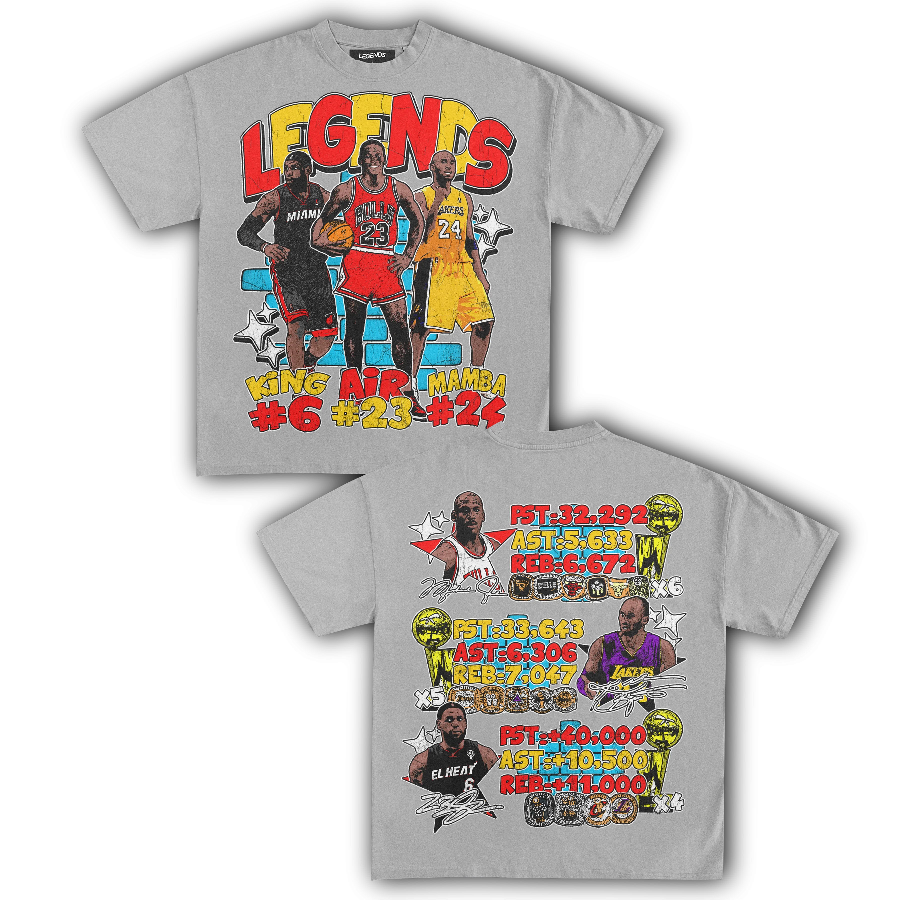 BASKETBALL LEGENDS TEE (Double Sided)