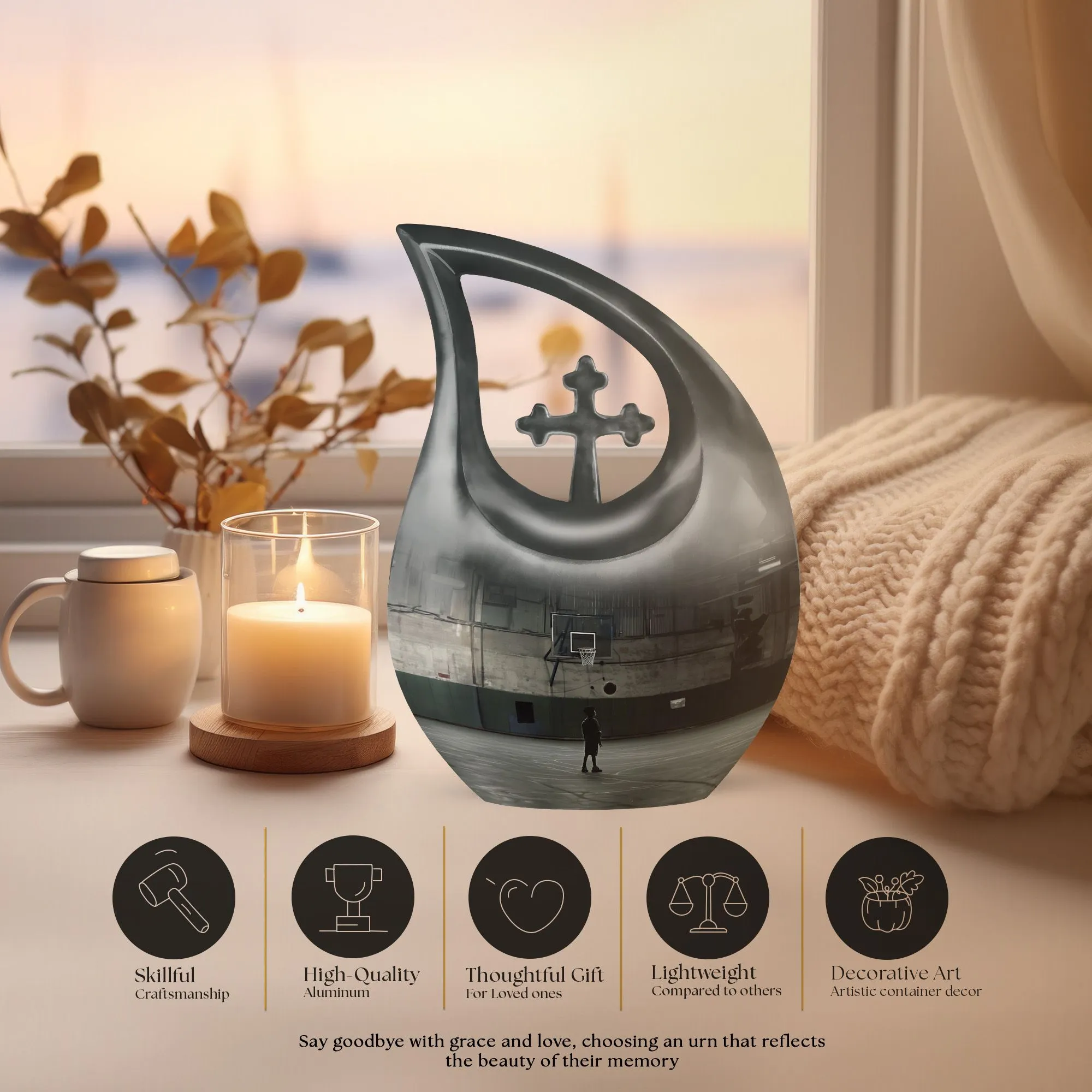 Basketball Themed Memorial Urn for Lasting Keepsake