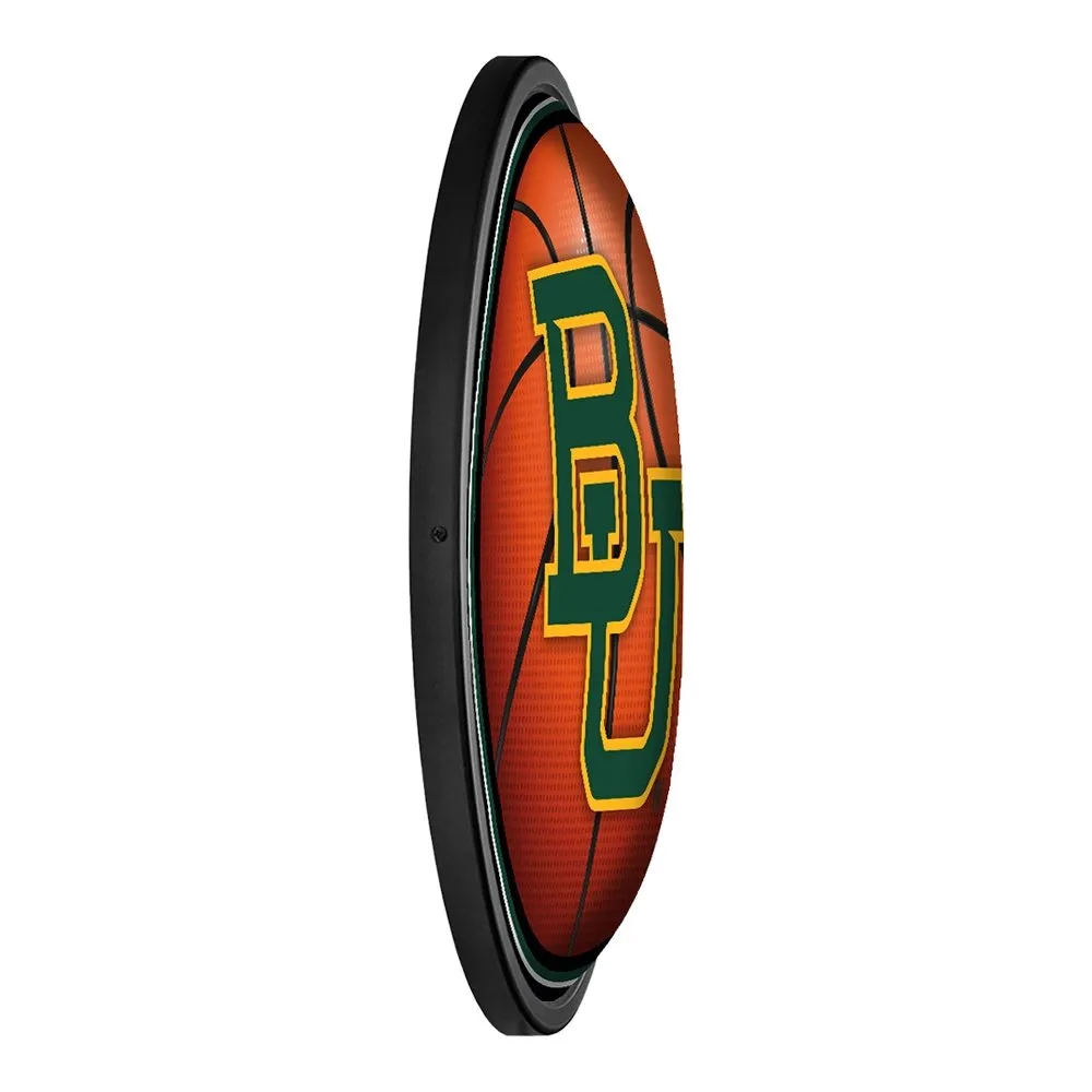 Baylor Bears: Basketball - Round Slimline Lighted Wall Sign