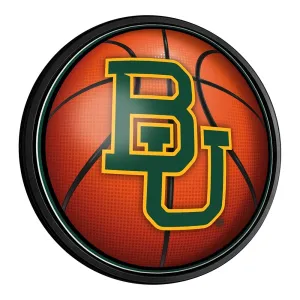 Baylor Bears: Basketball - Round Slimline Lighted Wall Sign