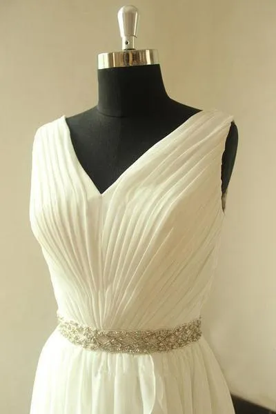 Beach Unique Simple Pretty  High Quality Custom Make Wedding Dresses, WD0115