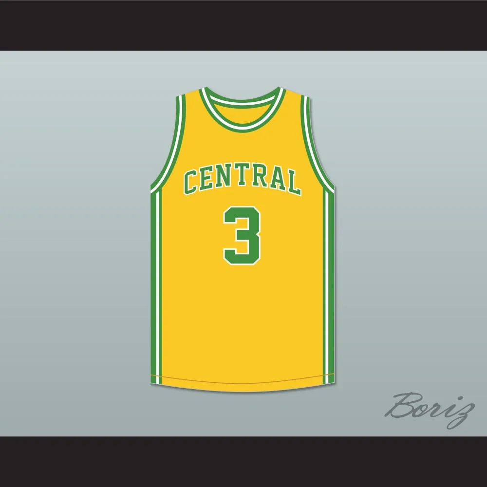 Ben Wallace 3 Central High School Hayneville Lions Yellow Basketball Jersey